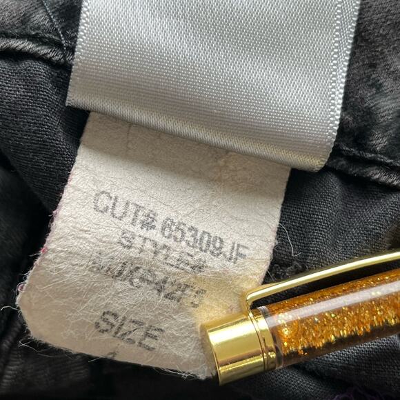 NYDJ Super Skinny Slim Black Mid Rise Lift Tuck Stretch Velvet Texture Jeans 4 - Picture 9 of 12